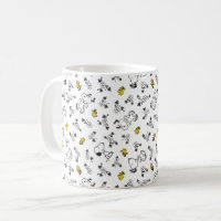 Jordnötter | Snoopy & Woodstock B&W Flower Mönster