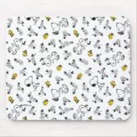 Jordnötter | Snoopy & Woodstock B&W Flower Mönster