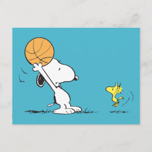 Jordnötter Snoopy & Woodstock Basketball Vykort