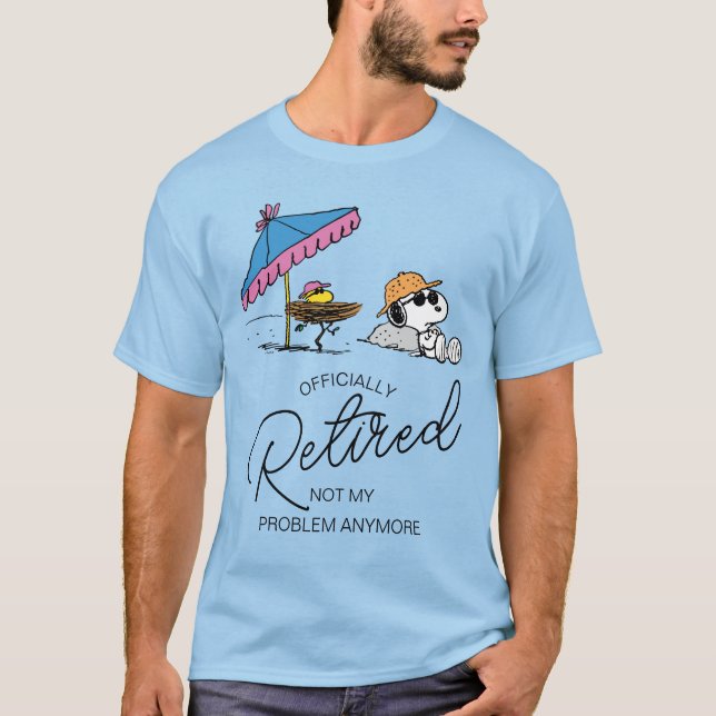 Jordnötter | Snoopy & Woodstock Beach I är pension T Shirt (Framsida)