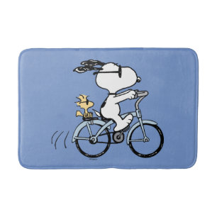 Jordnötter   Snoopy & Woodstock Bicycle Badrumsmatta