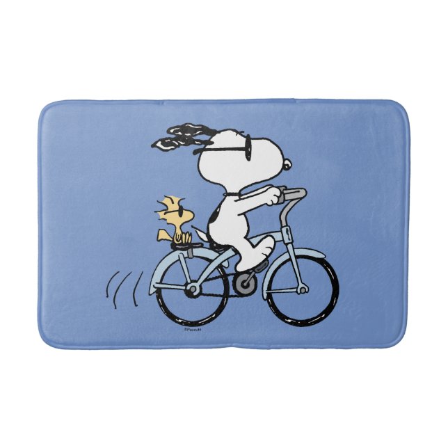 Jordnötter | Snoopy & Woodstock Bicycle Badrumsmatta (Framsidan)