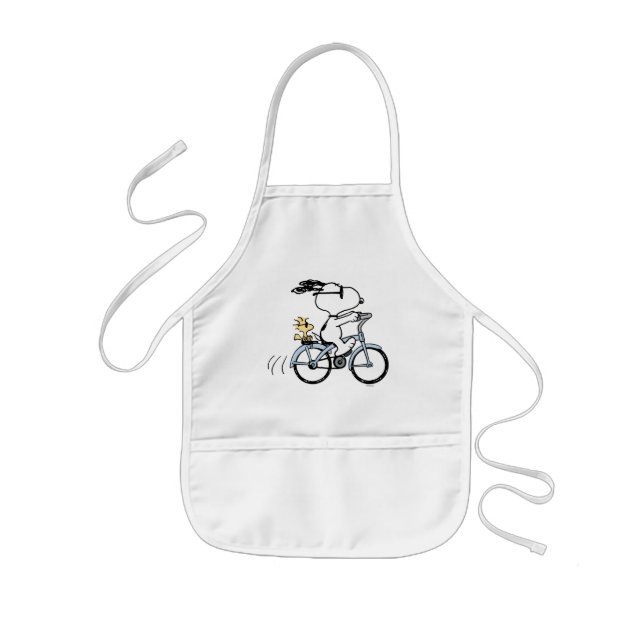 Jordnötter | Snoopy & Woodstock Bicycle Barnförkläde (Framsidan)