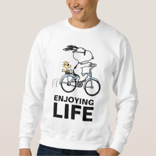 Jordnötter Snoopy & Woodstock Bicycle Lång Ärmad Tröja