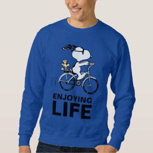 Jordnötter Snoopy & Woodstock Bicycle Lång Ärmad Tröja