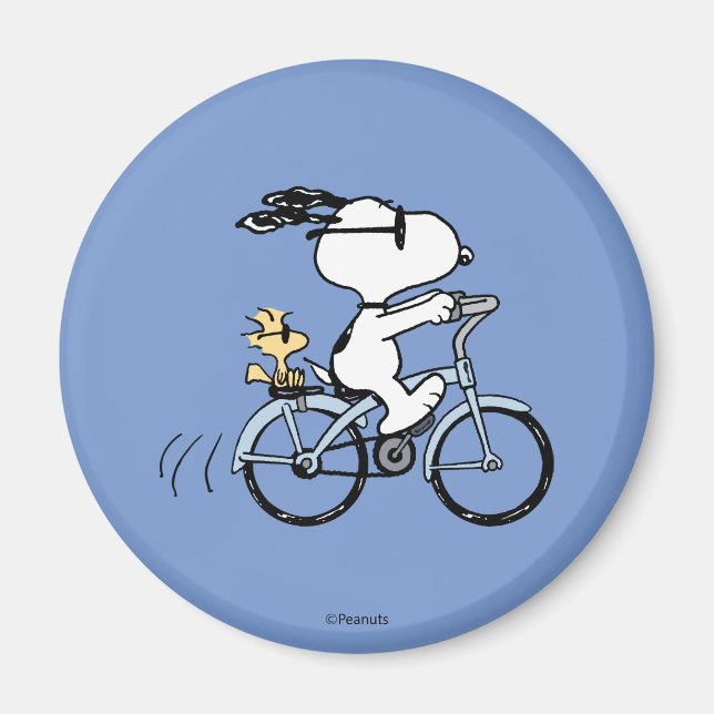 Jordnötter | Snoopy & Woodstock Bicycle Magnet (Framsidan)