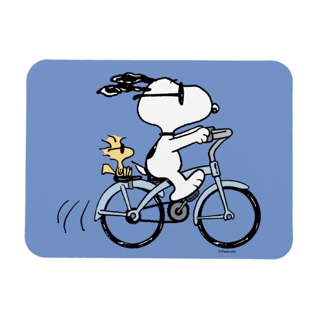 Jordnötter | Snoopy & Woodstock Bicycle Magnet (Horisontell)
