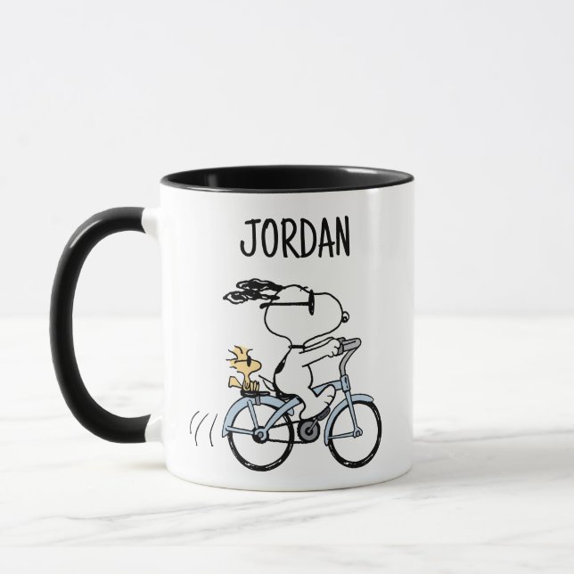 Jordnötter | Snoopy & Woodstock Bicycle Mugg (Vänster)
