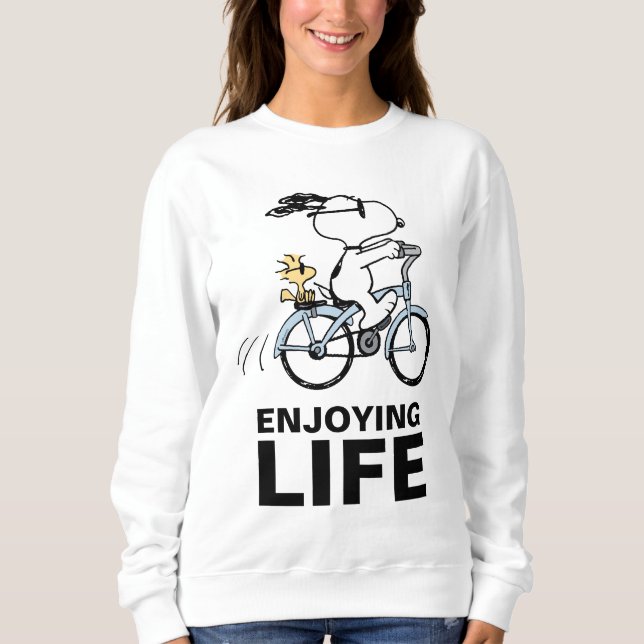 Jordnötter | Snoopy & Woodstock Bicycle T Shirt (Framsida)