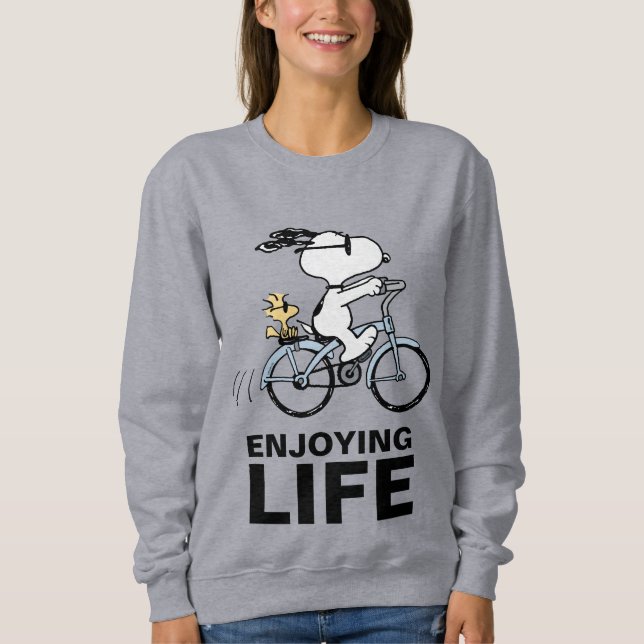 Jordnötter | Snoopy & Woodstock Bicycle T Shirt (Framsida)