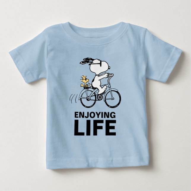Jordnötter | Snoopy & Woodstock Bicycle T Shirt (Framsida)