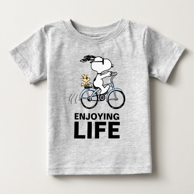 Jordnötter | Snoopy & Woodstock Bicycle T Shirt (Framsida)