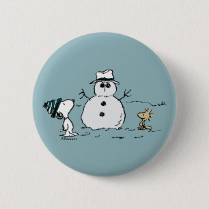 Jordnötter   Snoopy & Woodstock Bygger A Snögubbe Knapp