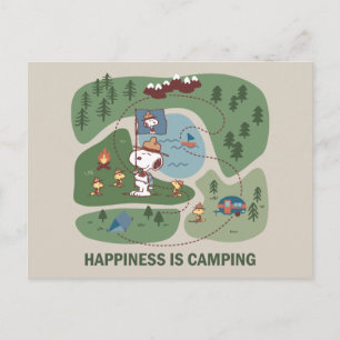 Jordnötter   Snoopy & Woodstock Camping Karta Vykort