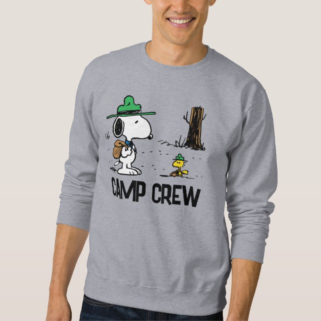 Jordnötter | Snoopy & Woodstock Camping Lång Ärmad Tröja (Framsida)