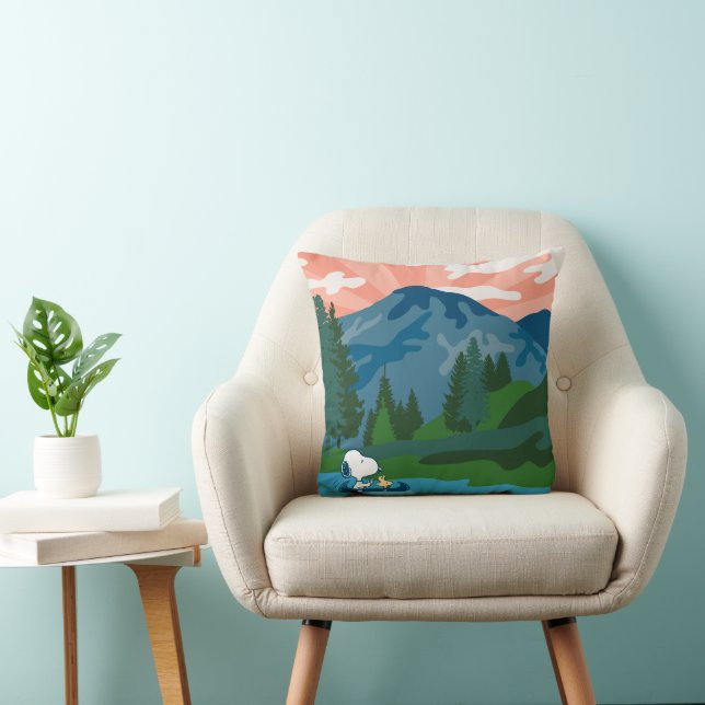 Jordnötter | Snoopy & Woodstock Canoe Kudde (Stol)