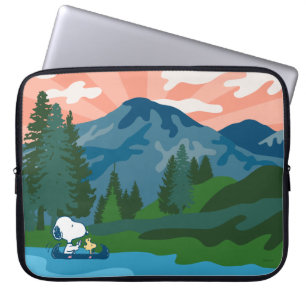 Jordnötter   Snoopy & Woodstock Canoe Laptop Fodral