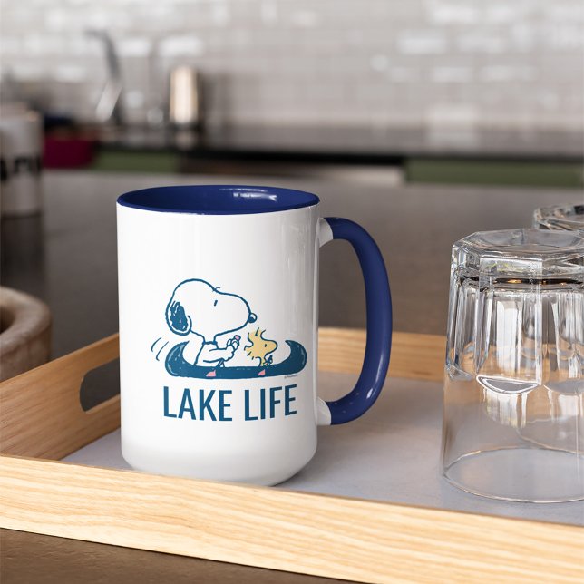 Jordnötter | Snoopy & Woodstock Canoe Mugg (Mug on tray)