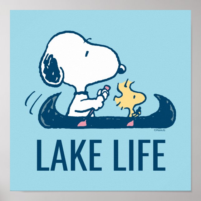 Jordnötter | Snoopy & Woodstock Canoe Poster (Framsidan)