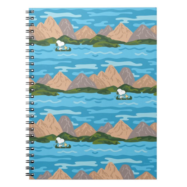 Jordnötter | Snoopy & Woodstock Canoe Ride Mönster Anteckningsbok (Framsidan)