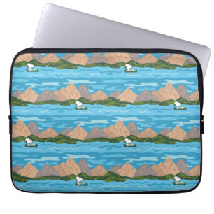 Jordnötter   Snoopy & Woodstock Canoe Ride Mönster Laptop Fodral