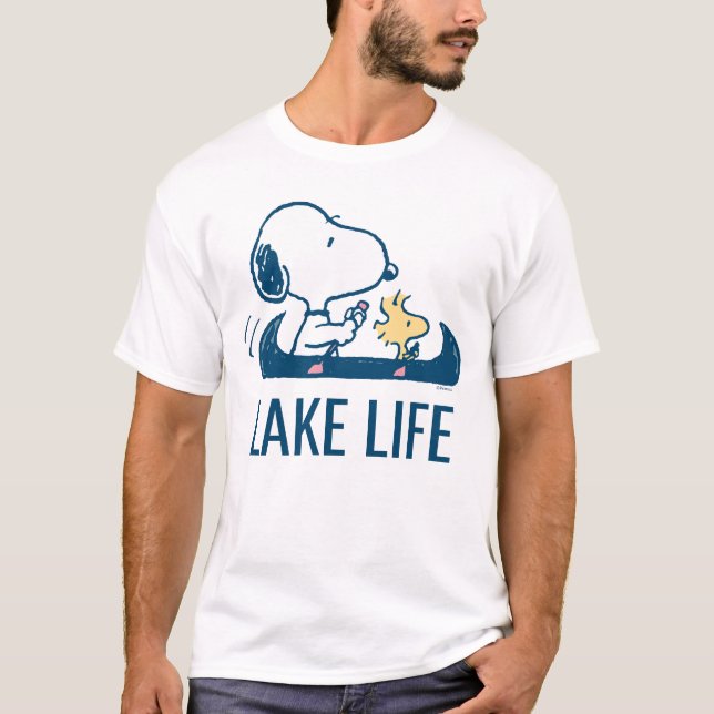 Jordnötter | Snoopy & Woodstock Canoe T Shirt (Framsida)