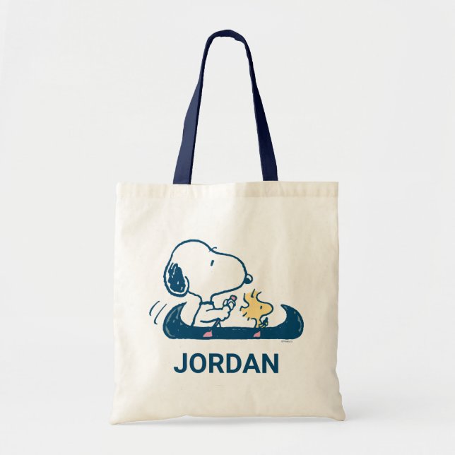 Jordnötter | Snoopy & Woodstock Canoe Tygkasse (Framsidan)