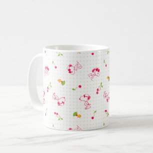 Jordnötter   Snoopy & Woodstock Cherry Mönster Kaffemugg
