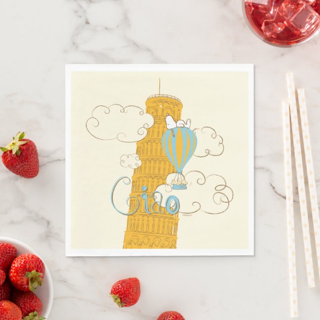 Jordnötter | Snoopy & Woodstock Ciao Pappersservett (Insitu)