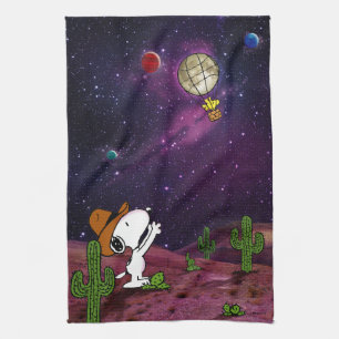 Jordnötter   Snoopy & Woodstock Cowboy Kökshandduk
