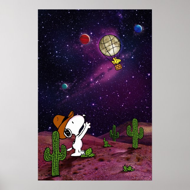 Jordnötter | Snoopy & Woodstock Cowboy Poster (Framsidan)