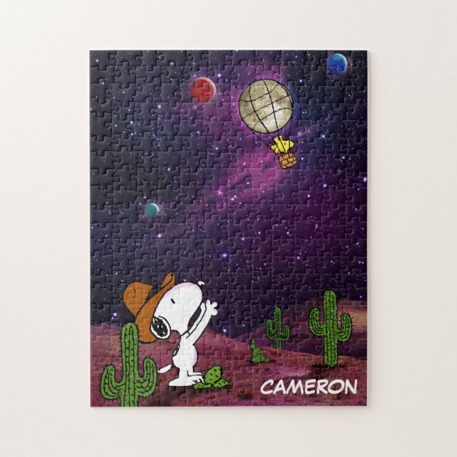 Jordnötter | Snoopy & Woodstock Cowboy Pussel (Vertikal)