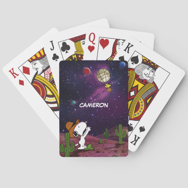 Jordnötter | Snoopy & Woodstock Cowboys uppspelnin Casinokort (Baksidan)