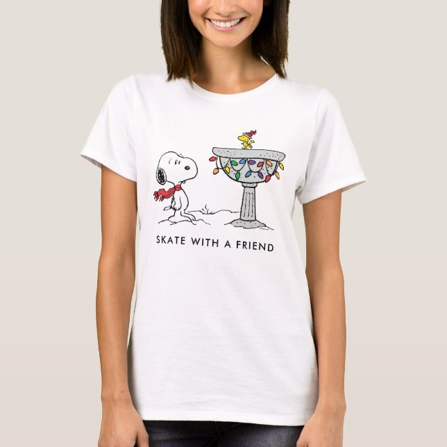 Jordnötter | Snoopy & Woodstock Decorated Bird Bat T Shirt (Framsida)