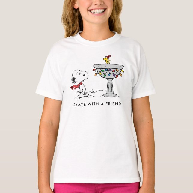 Jordnötter | Snoopy & Woodstock Decorated Bird Bat T Shirt (Framsida)