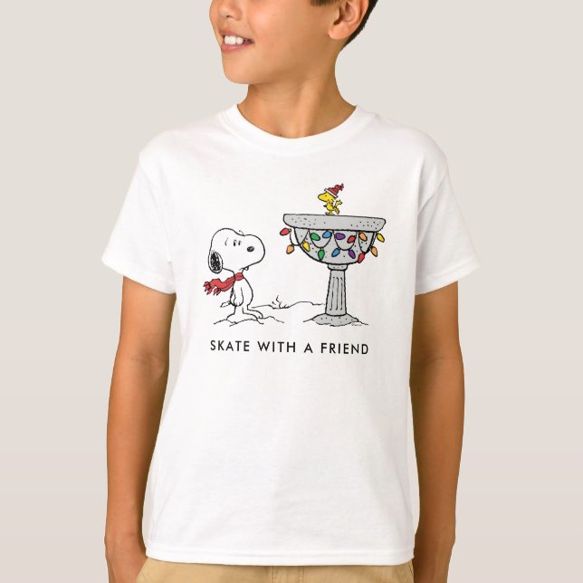 Jordnötter | Snoopy & Woodstock Decorated Bird Bat T Shirt (Framsida)