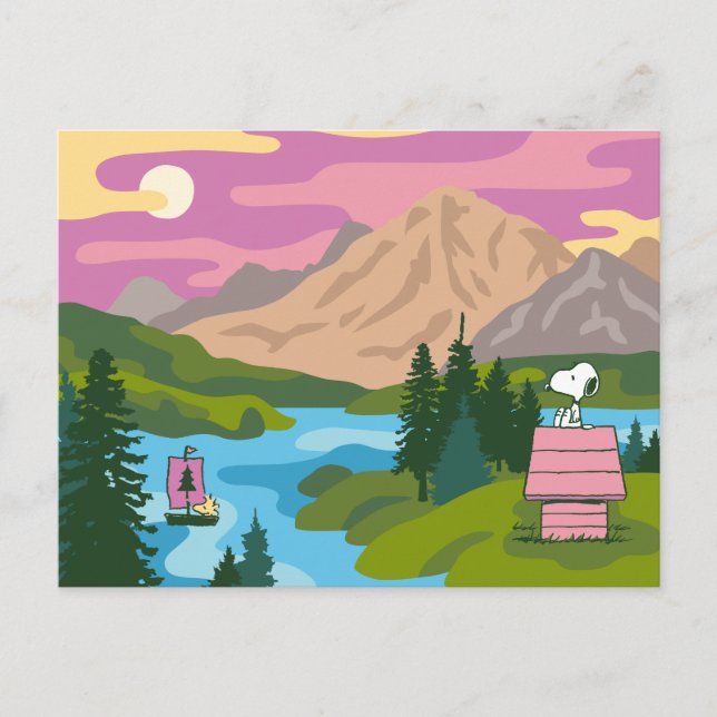 Jordnötter | Snoopy & Woodstock Den Stora Naturen Vykort (Framsida)