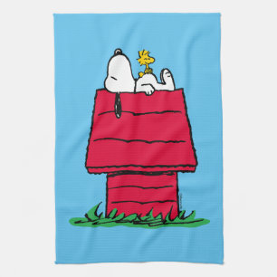 Jordnötter   Snoopy & Woodstock Doghouse Kökshandduk
