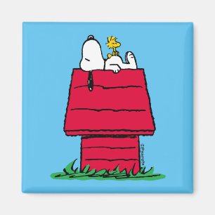Jordnötter Snoopy & Woodstock Doghouse Magnet