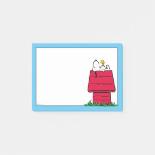 Jordnötter   Snoopy & Woodstock Doghouse Post-it Block