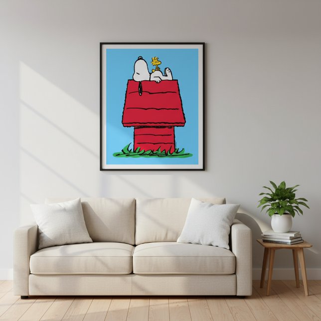Jordnötter | Snoopy & Woodstock Doghouse Poster (Skapare uppladdad)