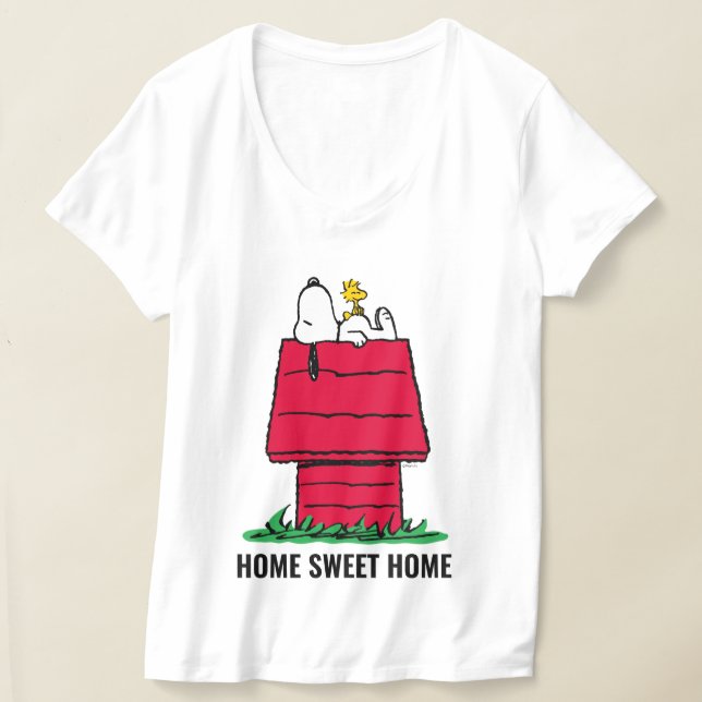 Jordnötter | Snoopy & Woodstock Doghouse T Shirt (Laydown)