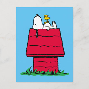 Jordnötter Snoopy & Woodstock Doghouse Vykort
