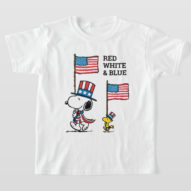 Jordnötter | Snoopy & Woodstock farbror Sams T Shirt (Laydown)