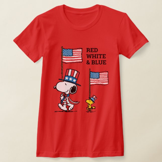Jordnötter | Snoopy & Woodstock farbror Sams T Shirt (Laydown)