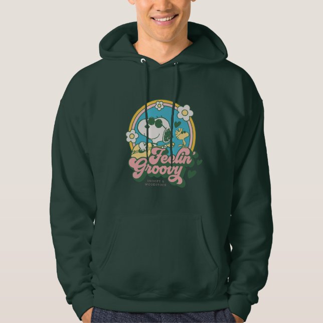 Jordnötter | Snoopy & Woodstock Feelin'Groovy Hoodie (Framsida)