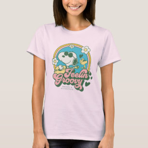 Jordnötter   Snoopy & Woodstock Feelin'Groovy T Shirt