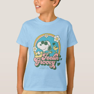 Jordnötter   Snoopy & Woodstock Feelin'Groovy T Shirt