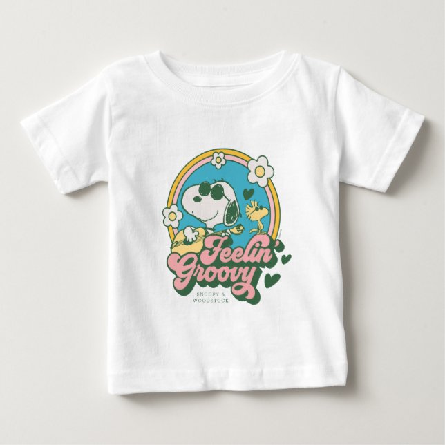Jordnötter | Snoopy & Woodstock Feelin'Groovy T Shirt (Framsida)