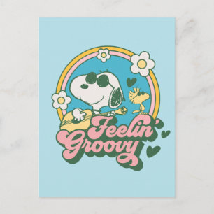 Jordnötter Snoopy & Woodstock Feelin'Groovy Vykort